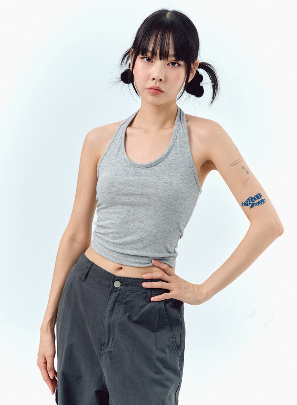 Halter Neck Cropped Top IG304