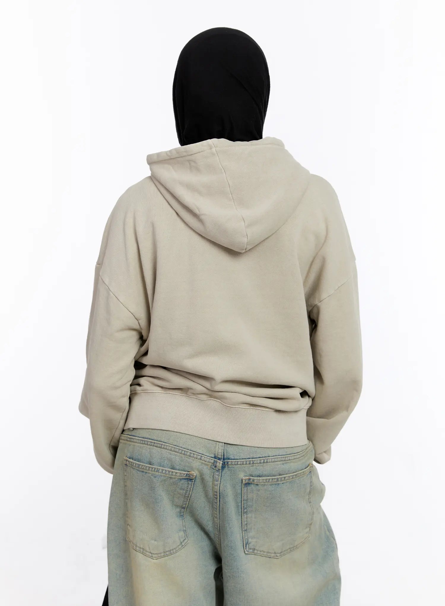 Oversized Cotton Zip-Up Hoodie CS524