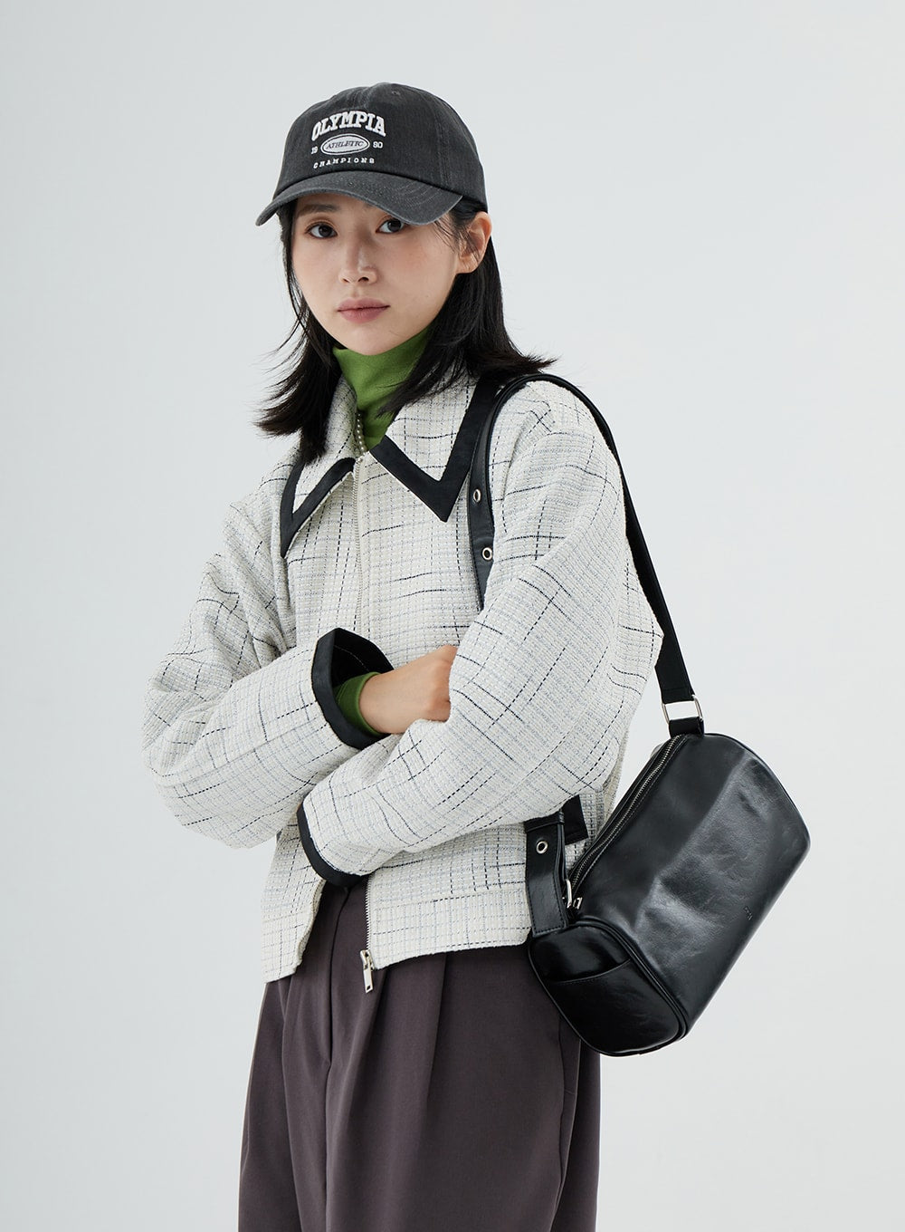 Olympia Lettering Print Baseball Cap ON09