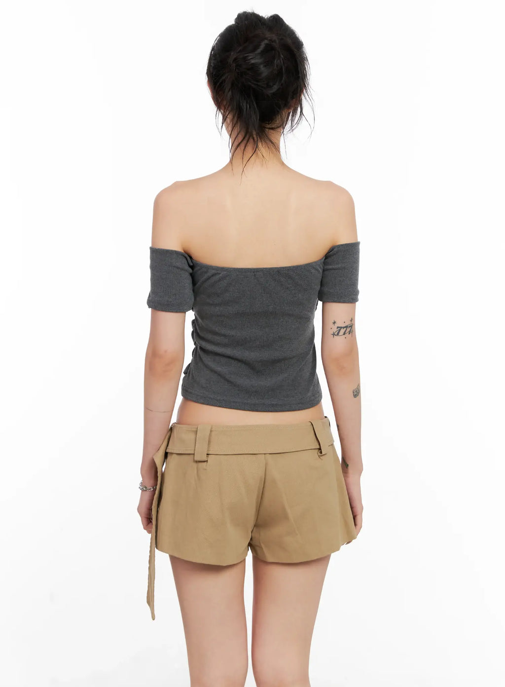 Off-Shoulder Shirred Top CL528