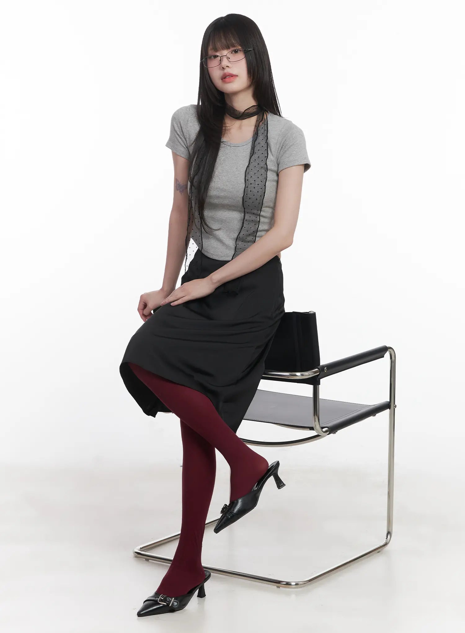 Sheer Polka Dot Scarf CU520