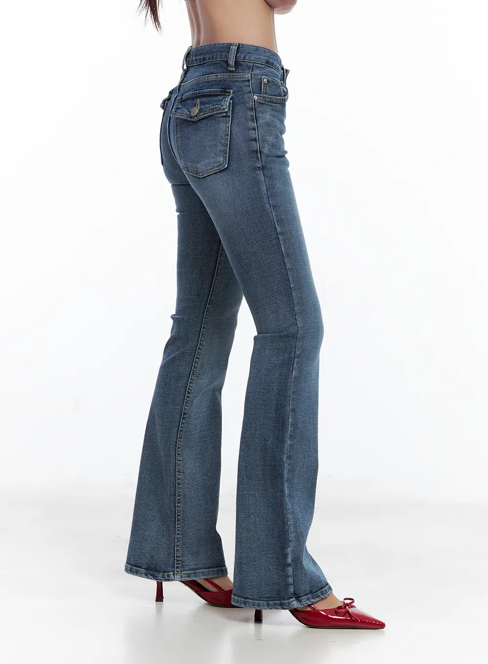 Beni Washed Flared Denim Jeans CL508