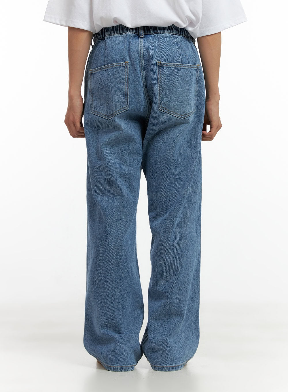 Men's Pintuck Washed Wide Fit Jeans CL429