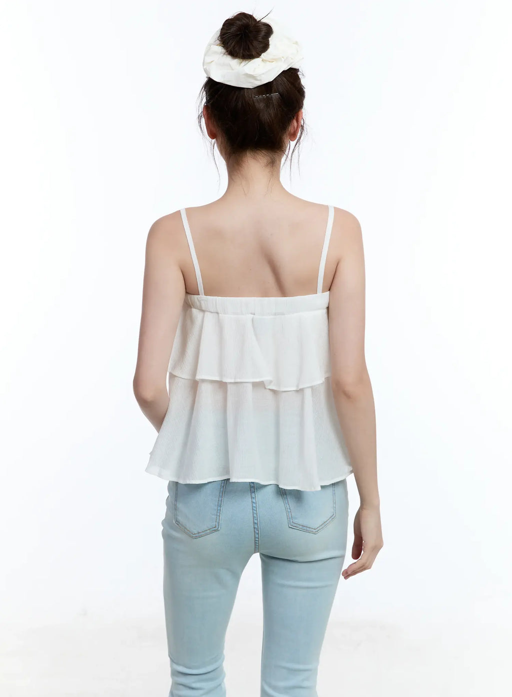 Sheer Ruffle Cami Top CU513