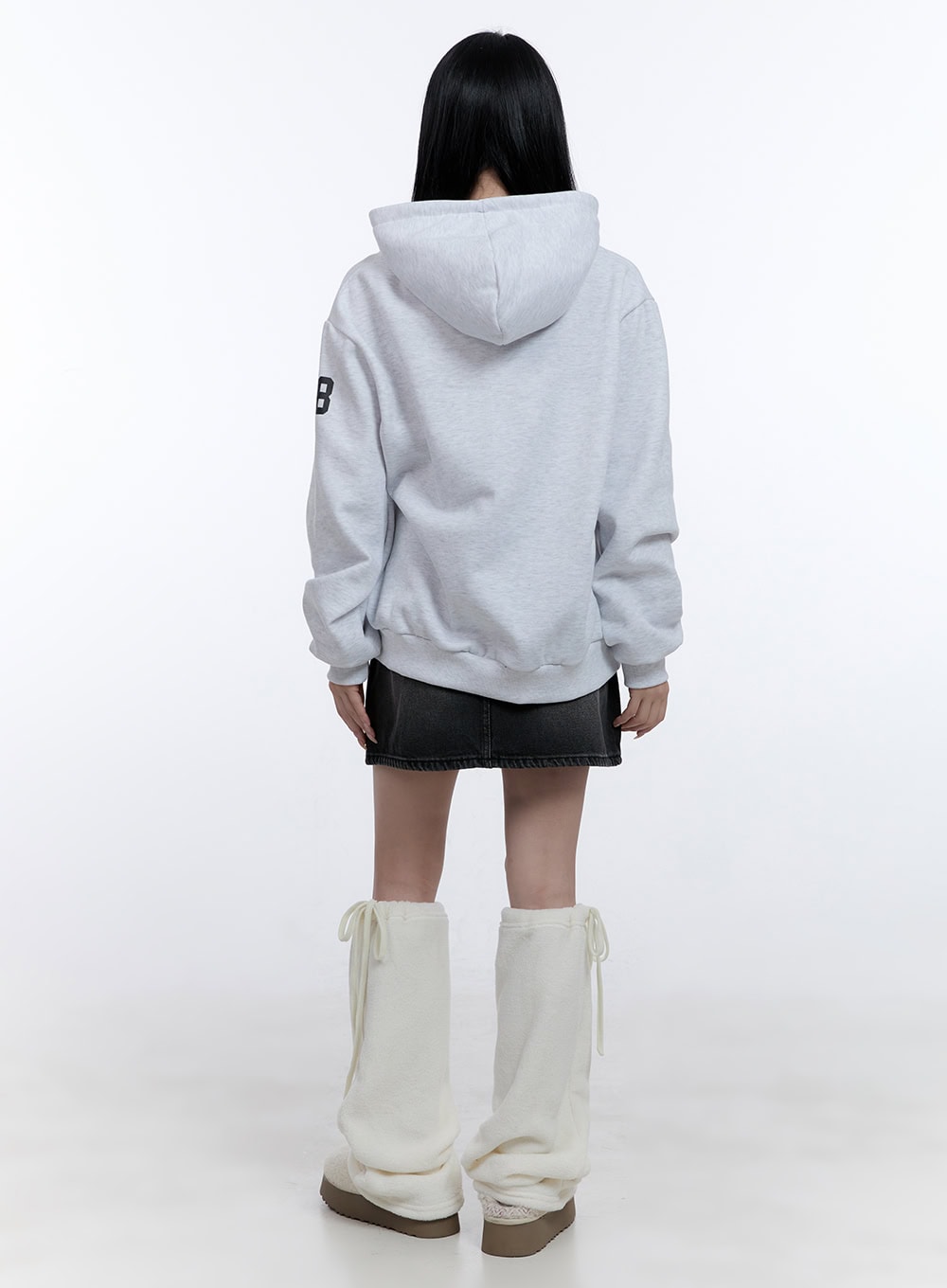 Pintuck Washed Denim Mini Skirt CD420