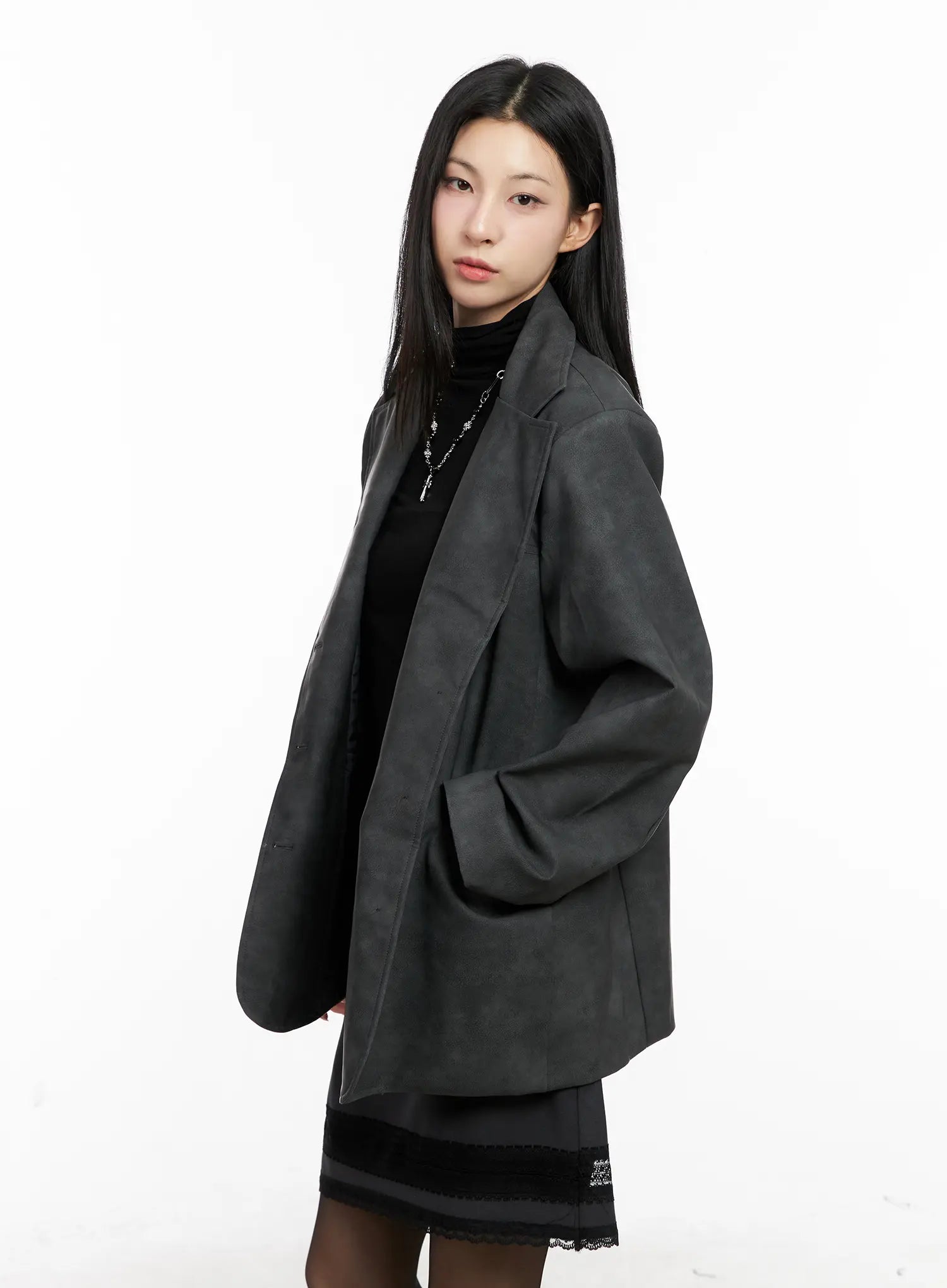 Soft-Brushed Oversized Blazer CG526