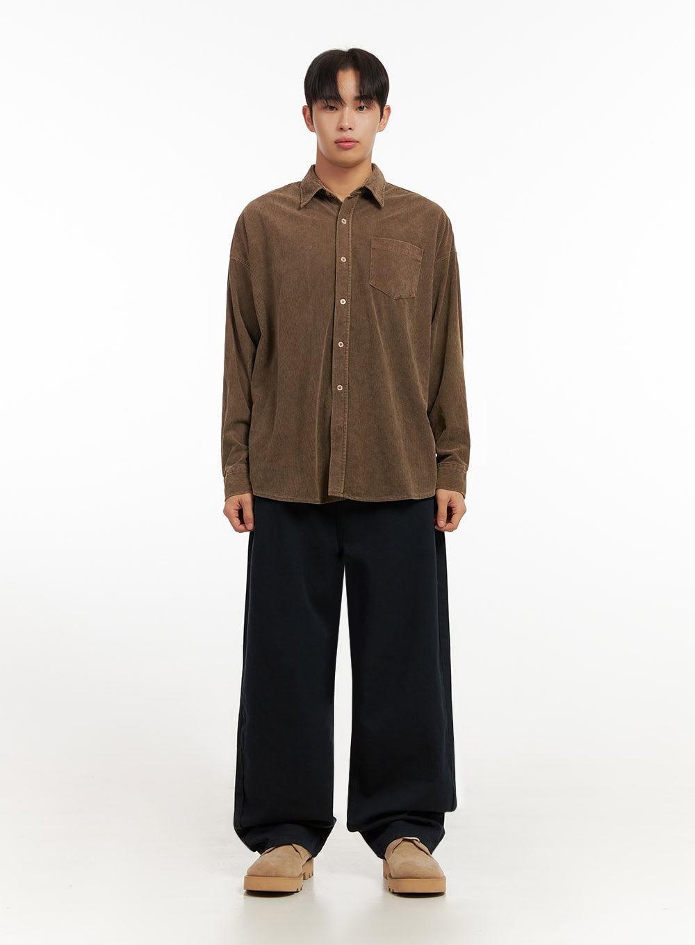 Men's Cotton Solid Wide Fit Pants ID413