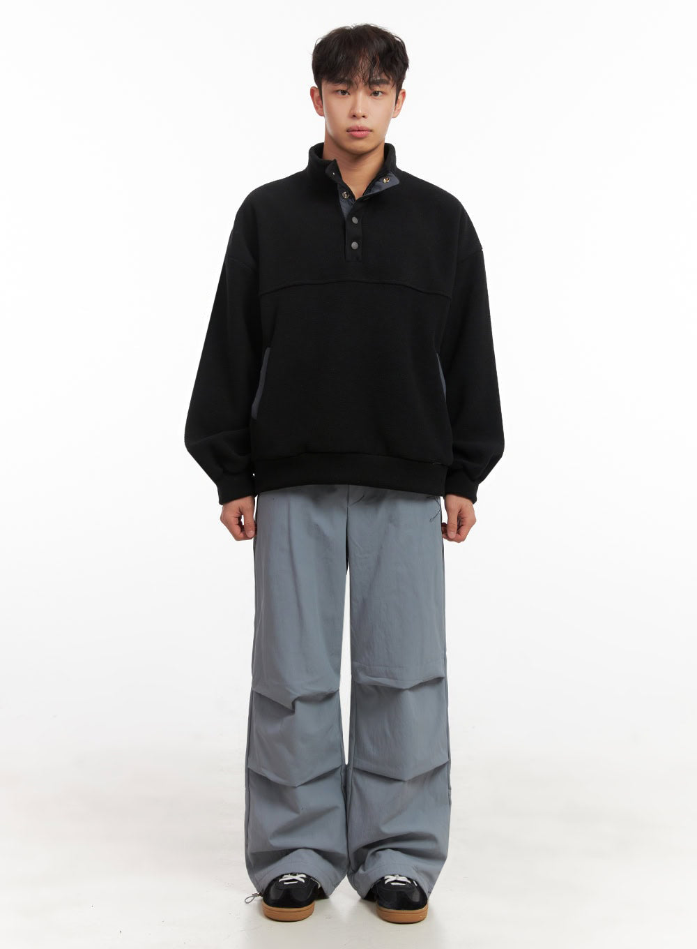 Men's Straight-Leg Solid Pintuck Track Pants ID427