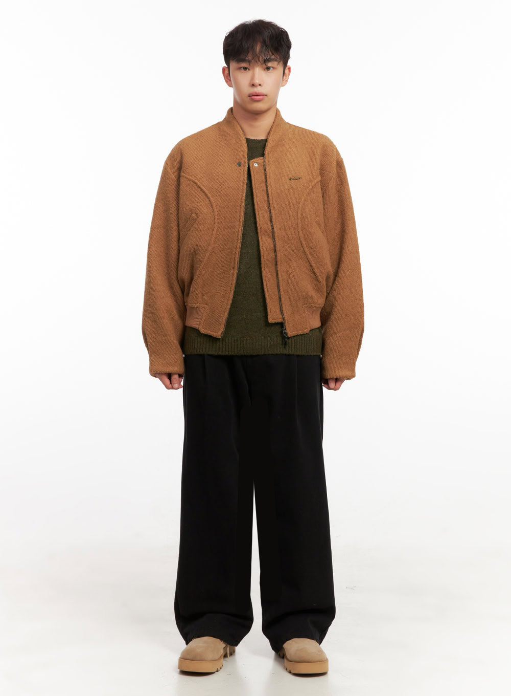 Men's Knitted Bomber Jacket ID427