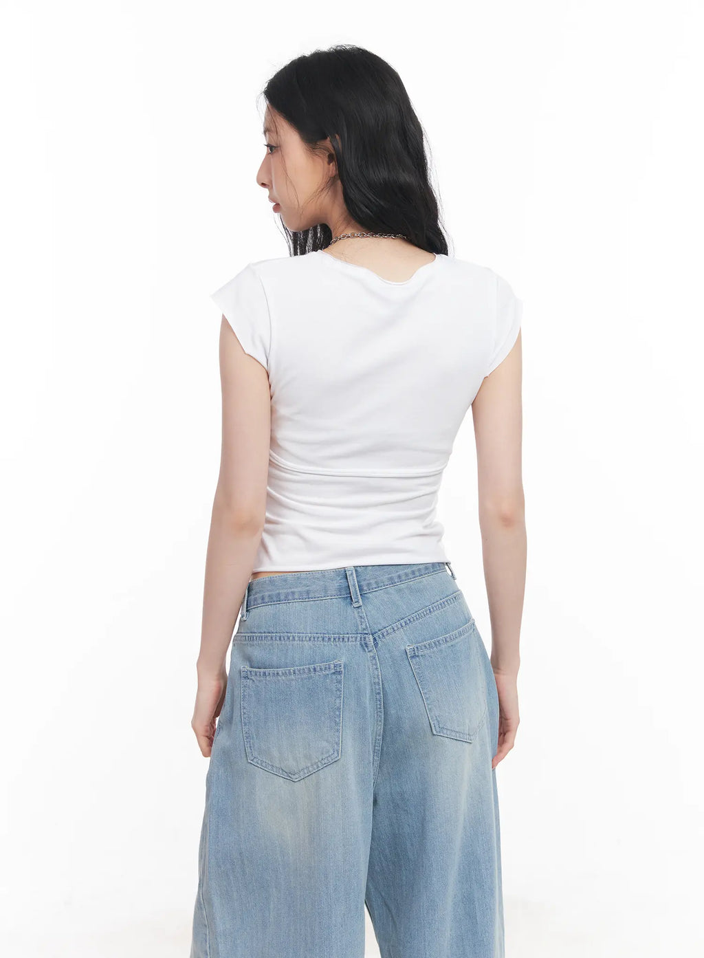 V-Neck Cropped Tee CU511