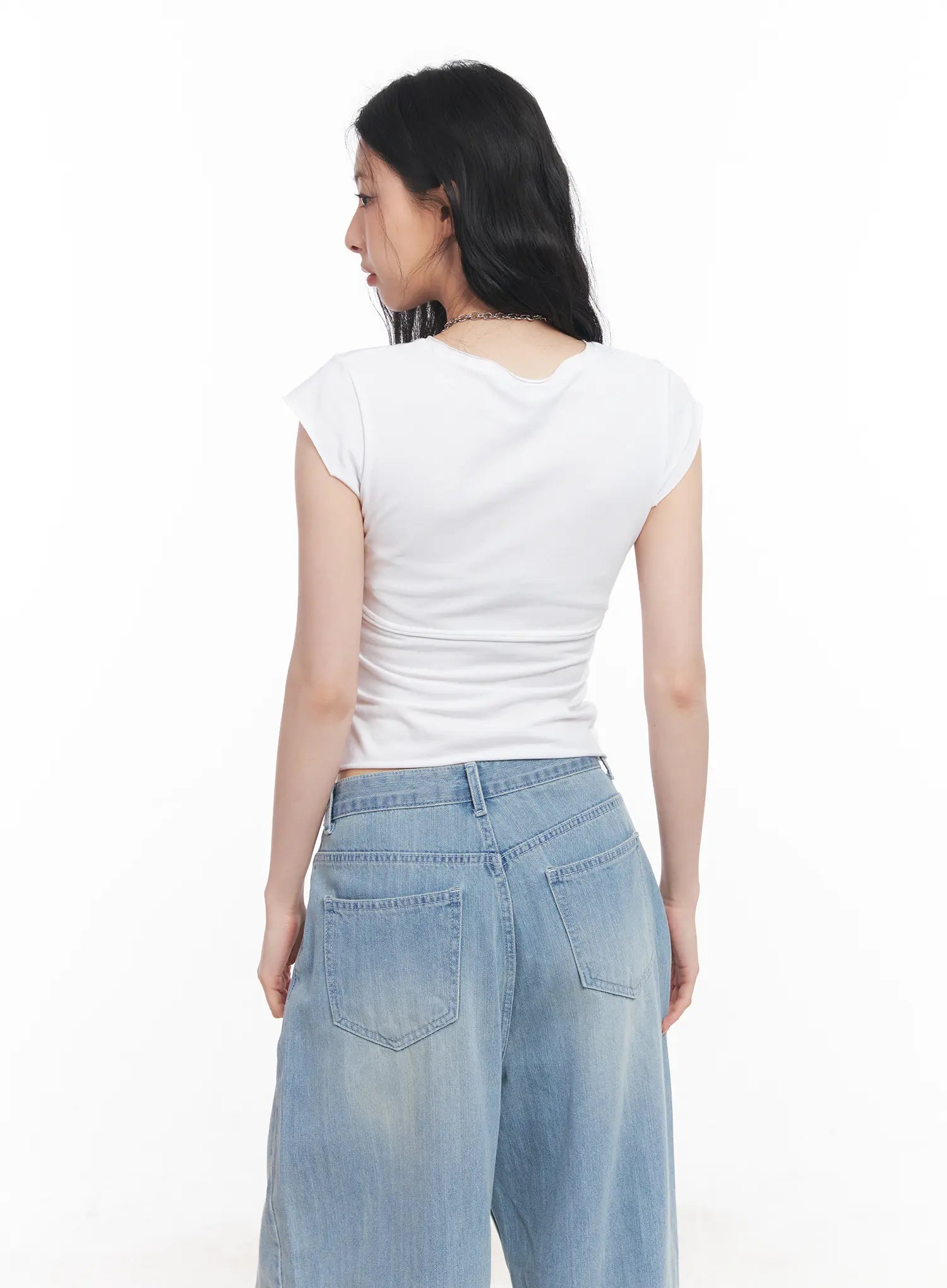 V-Neck Cropped Tee CU511