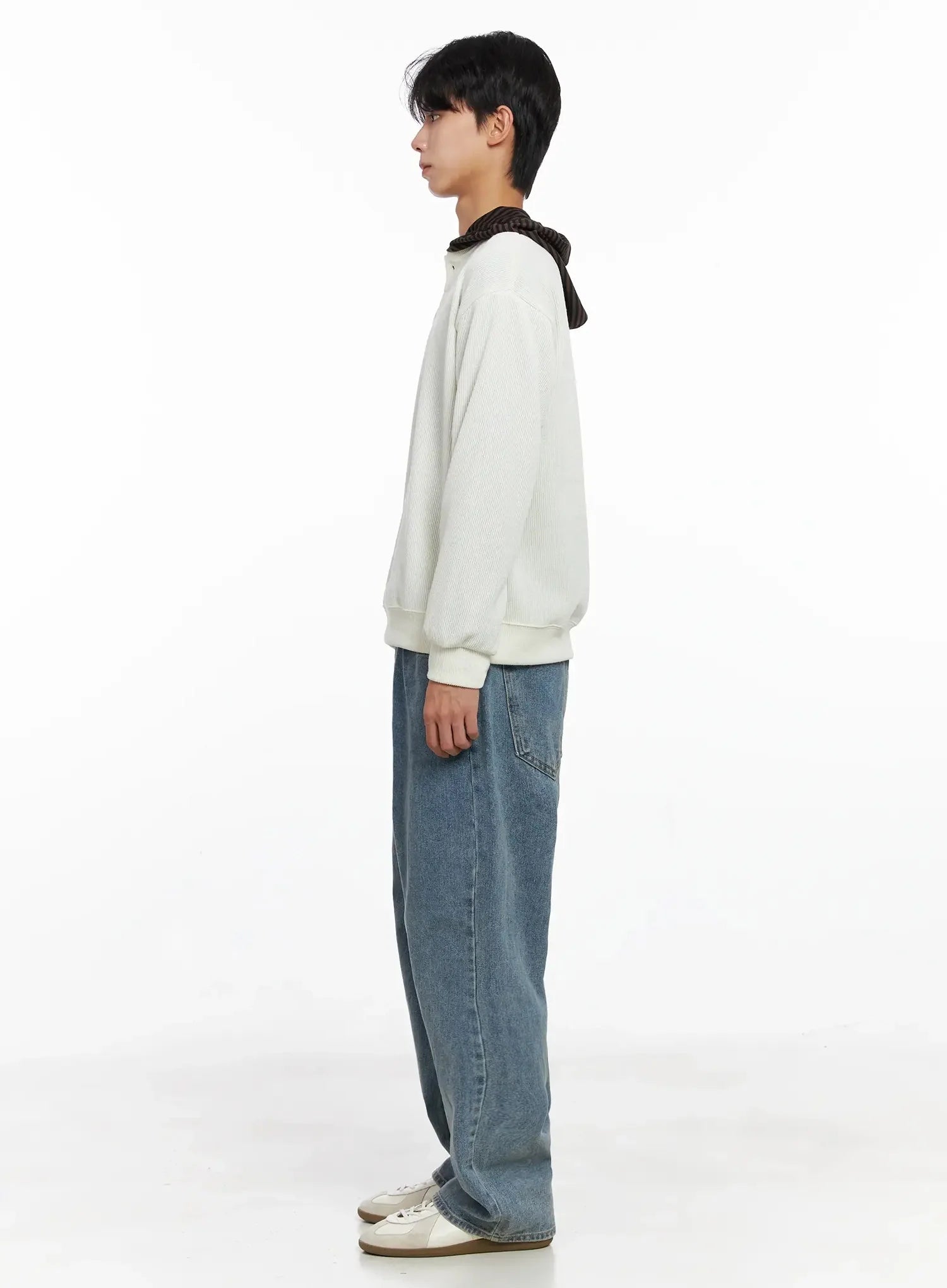 Men's Henley Neck Sweatshirts IO517