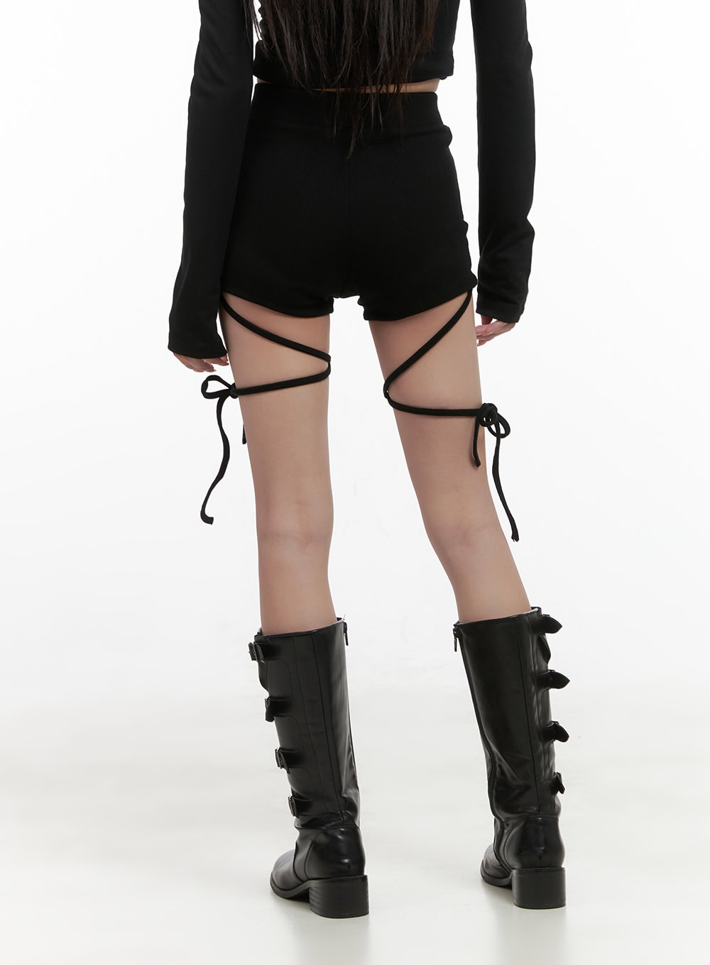 SlimFit  Ribbed Strap Shorts CS419