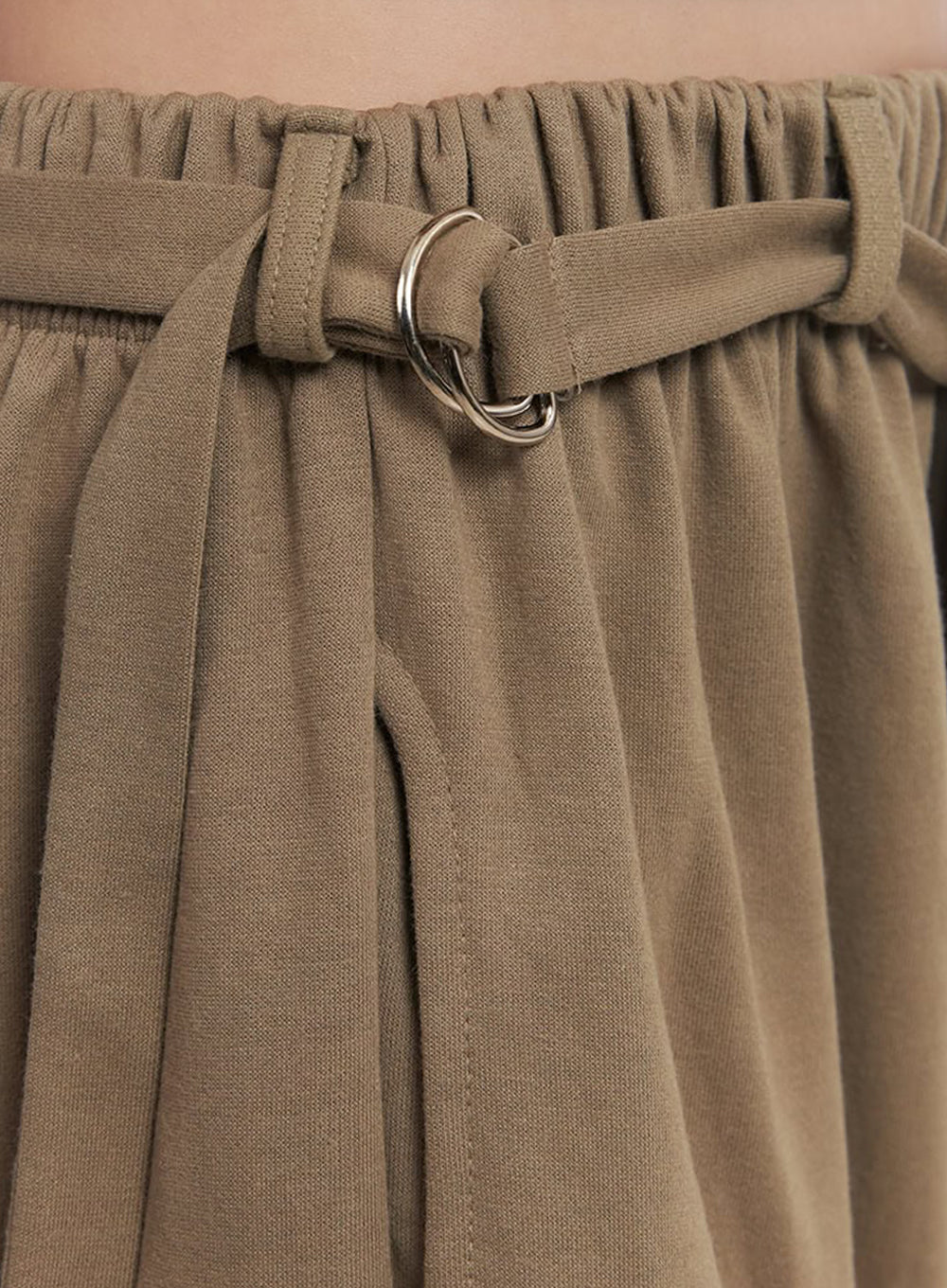 Pintuck Belt Wide-Leg Sweatpants IM528