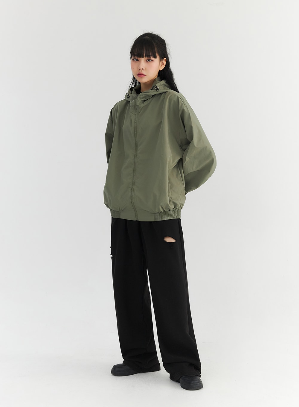 Loose Fit Zip-Up Jacket CO327