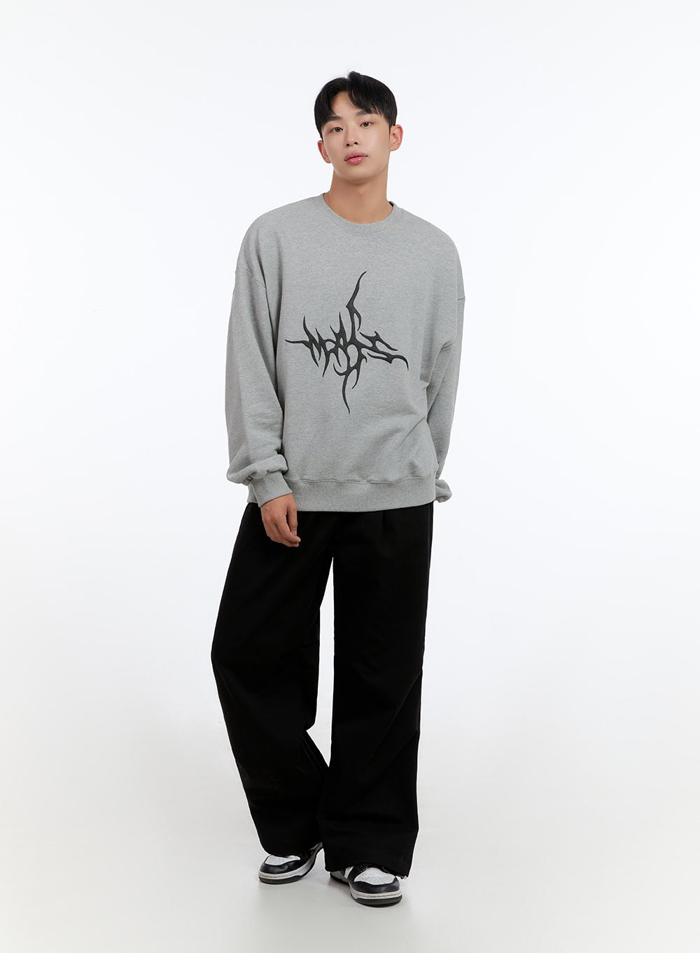 Men's Solid Banded Parachute Pants IS413