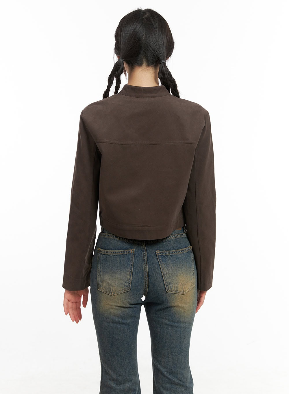 Solid Suede Crop Jacket CG419