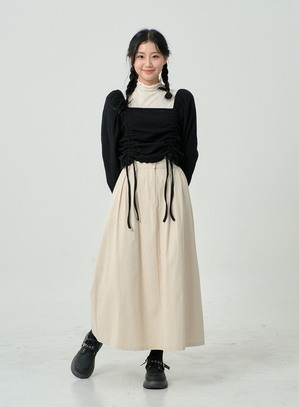 High Waist Bending Long Skirt BN03