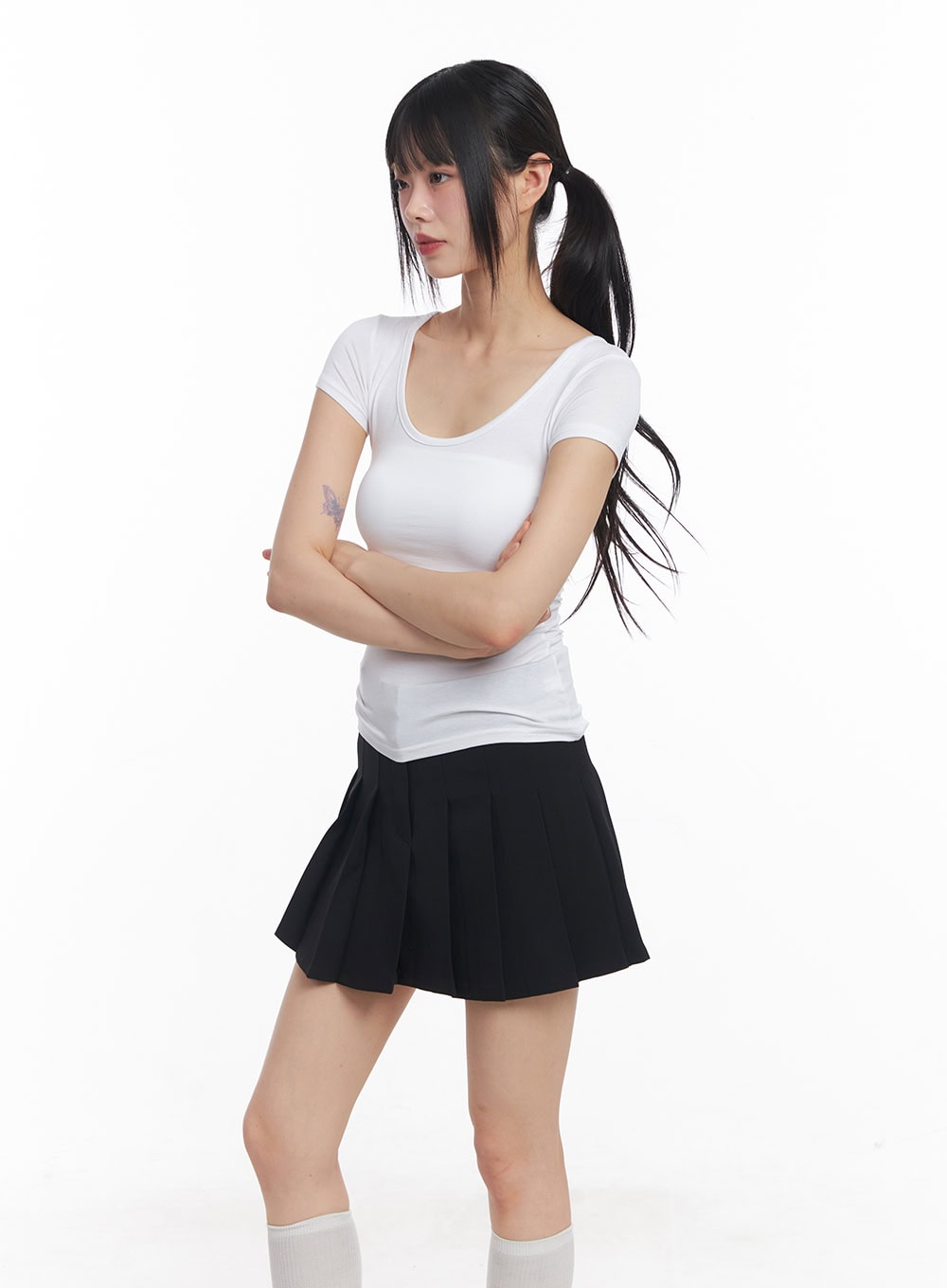 Essential Slim-Fit Crop Tee CY514