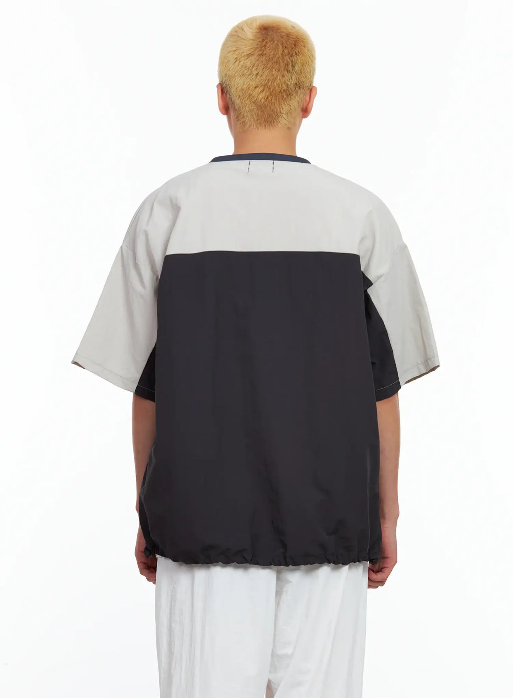 Men's Nylon V-Neck String T-Shirt IL511