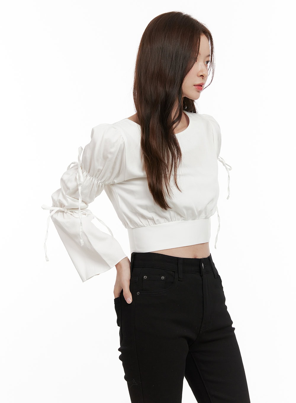 Ribbon Charm Cotton Blouse OD403