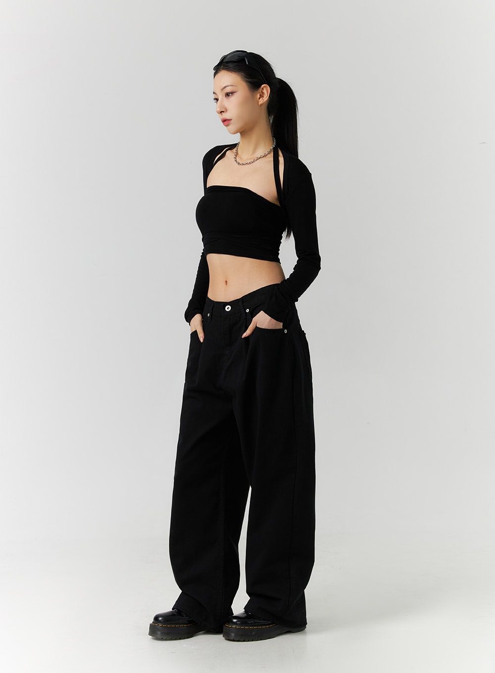 Low-Rise Loose Fit Streetwear Denim (Unisex) ID305