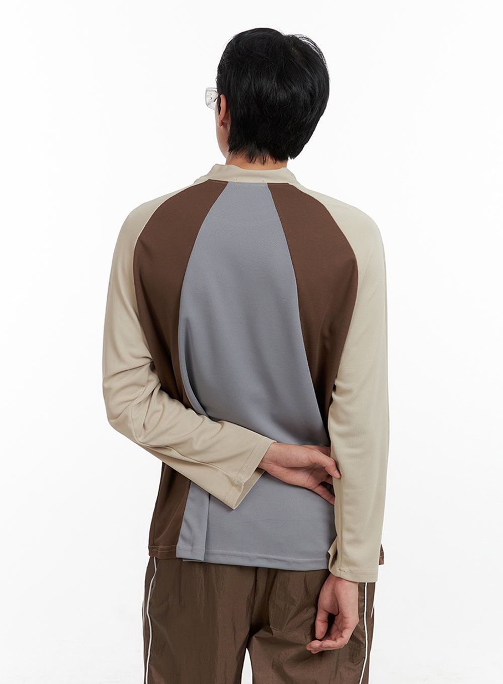 Men's Nylon Raglan Graphic Long Sleeve IL403