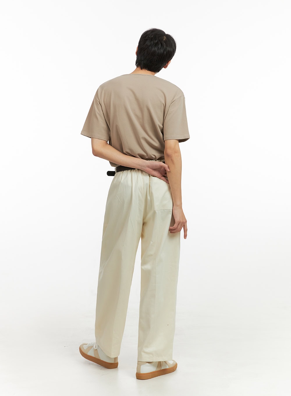 Men's Pintuck Cotton Wide Fit Pants IY431