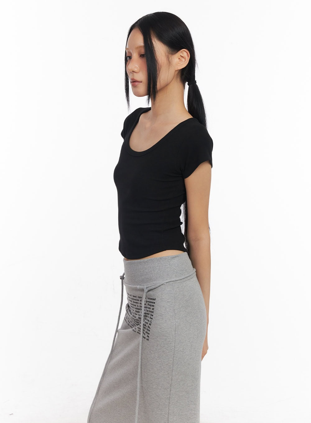 Essential U-Neck Crop Tee CY528