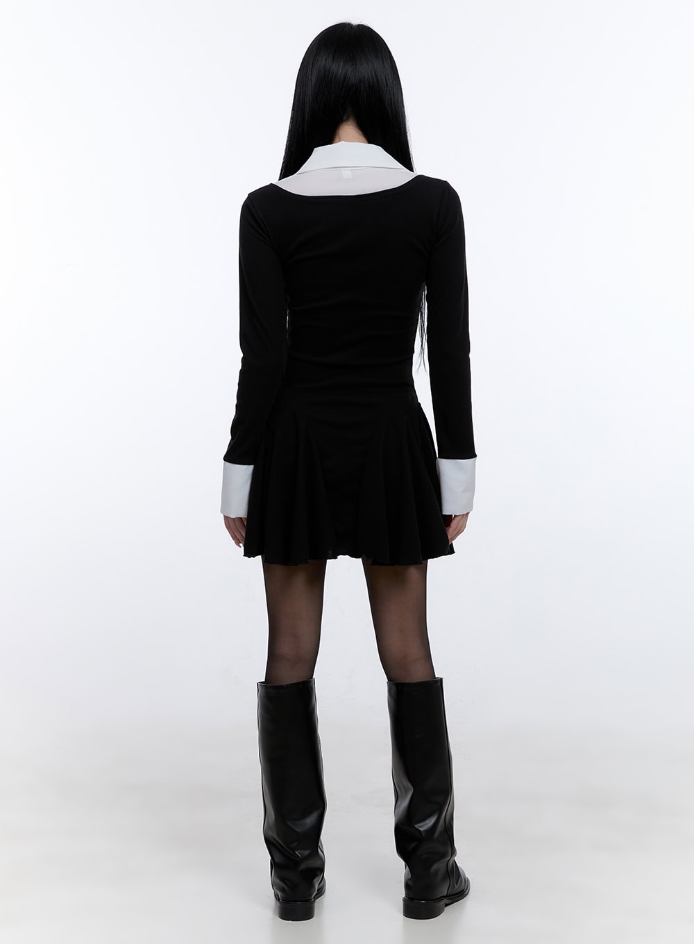 Flare Collar Mini Dress CD420