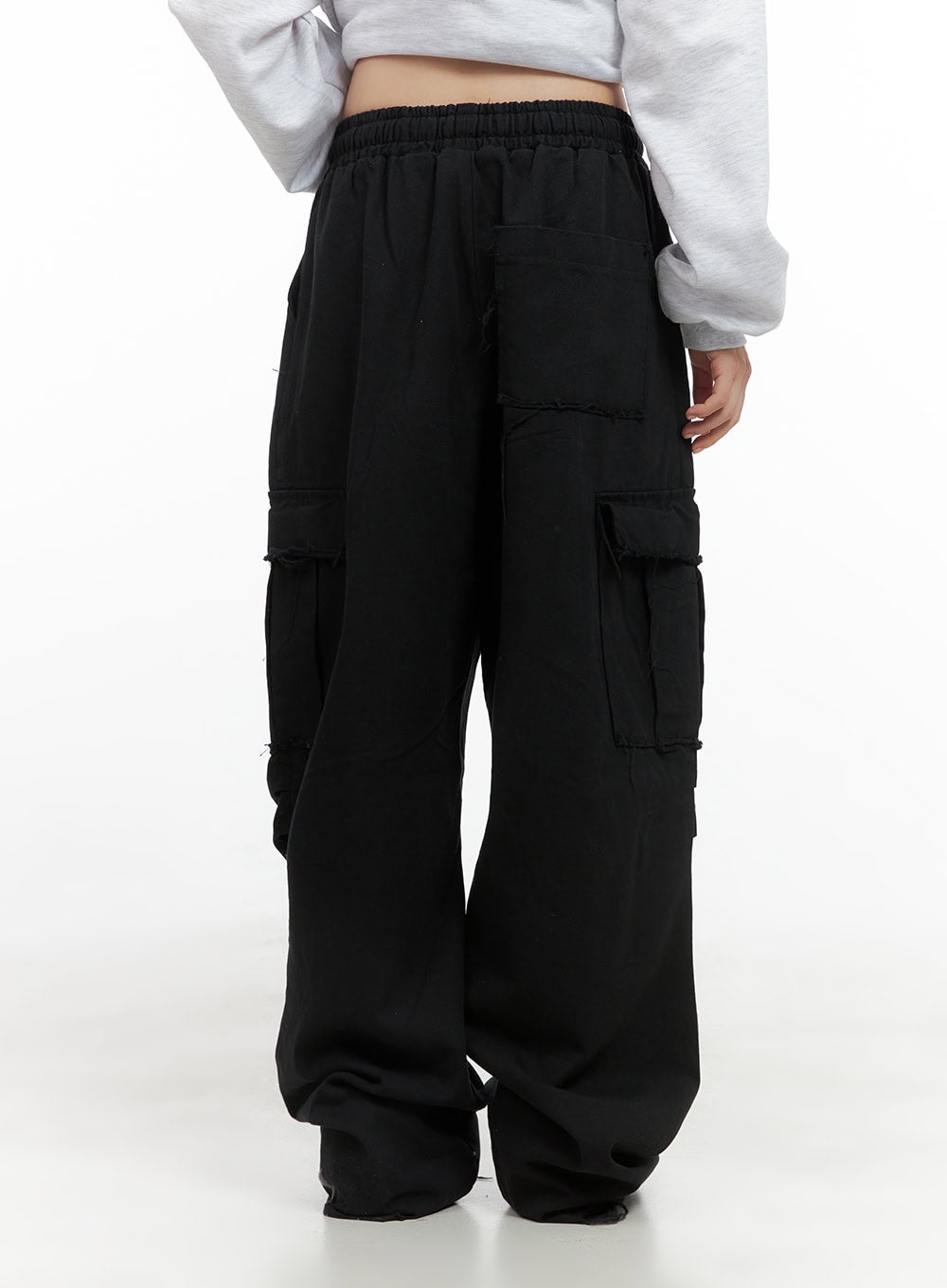 Cotton Banded Waist Cargo Pants CS412