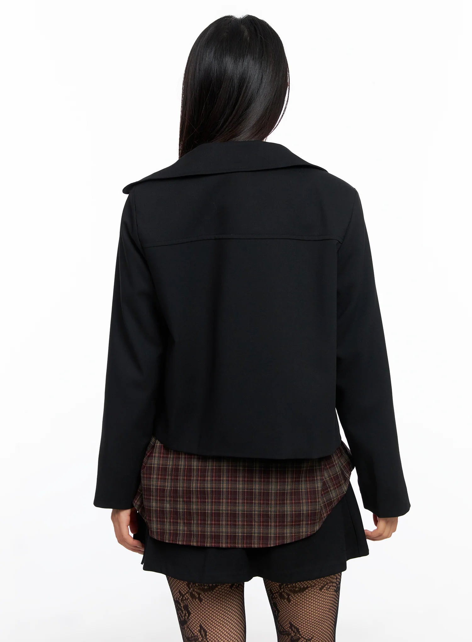 Button-Up Cropped Jacket CO515