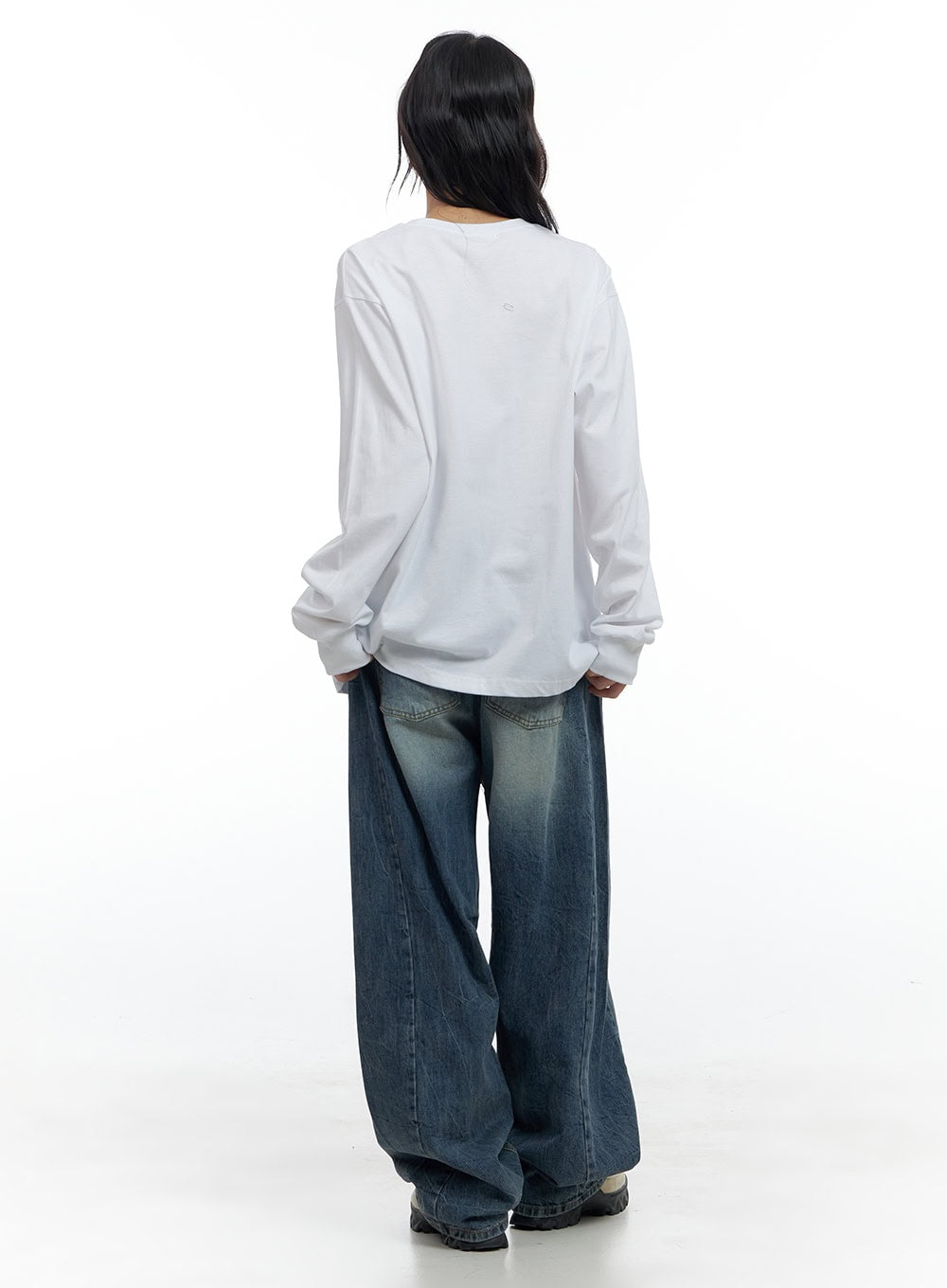 Oversize Fit Round Neck Graphic Tee CS419