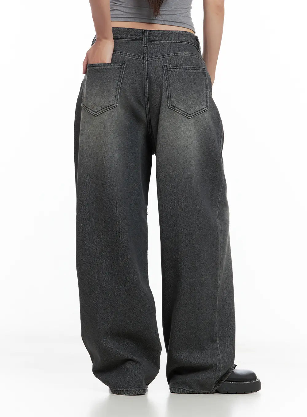 Kumi Washed Wide-Leg Summer Denim Jeans CL508