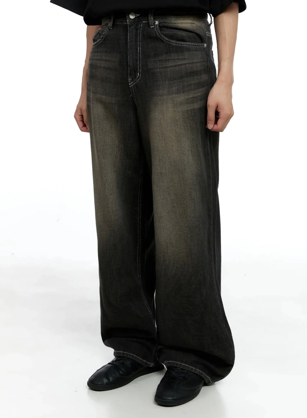 Men's Vintage Wash Baggy Jeans IG520