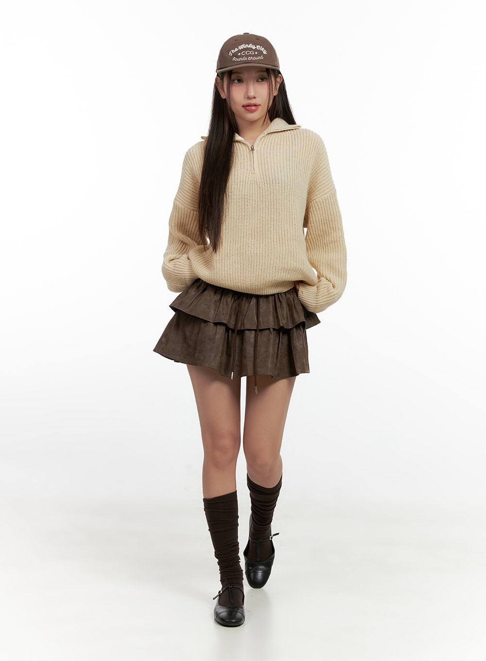 Cozy Knit Half Zip Sweater CN412