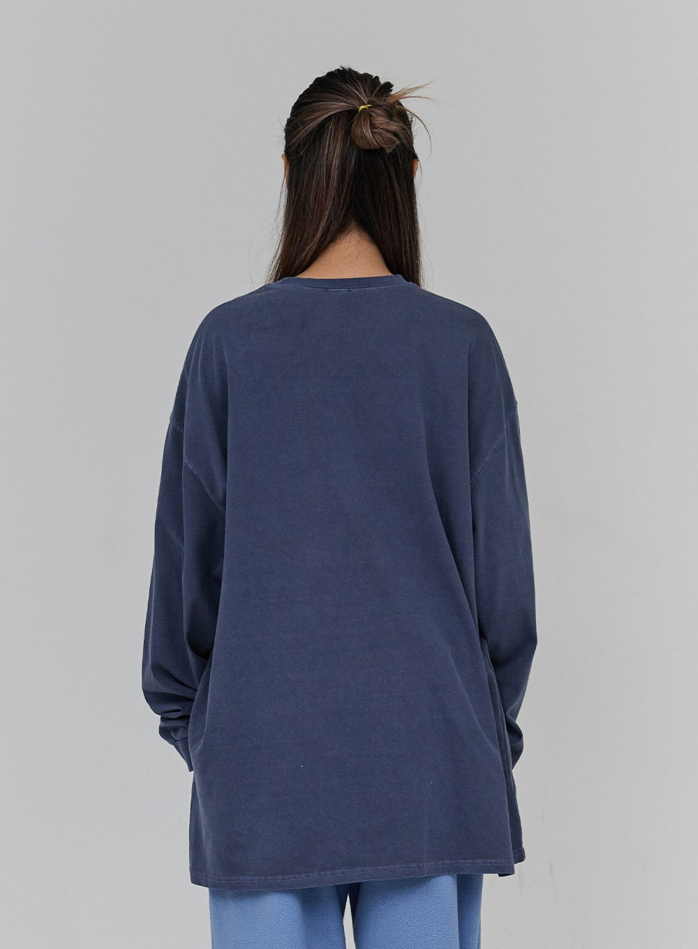 Lettering Print Oversize Long Sleeve T-Shirt Unisex CN21