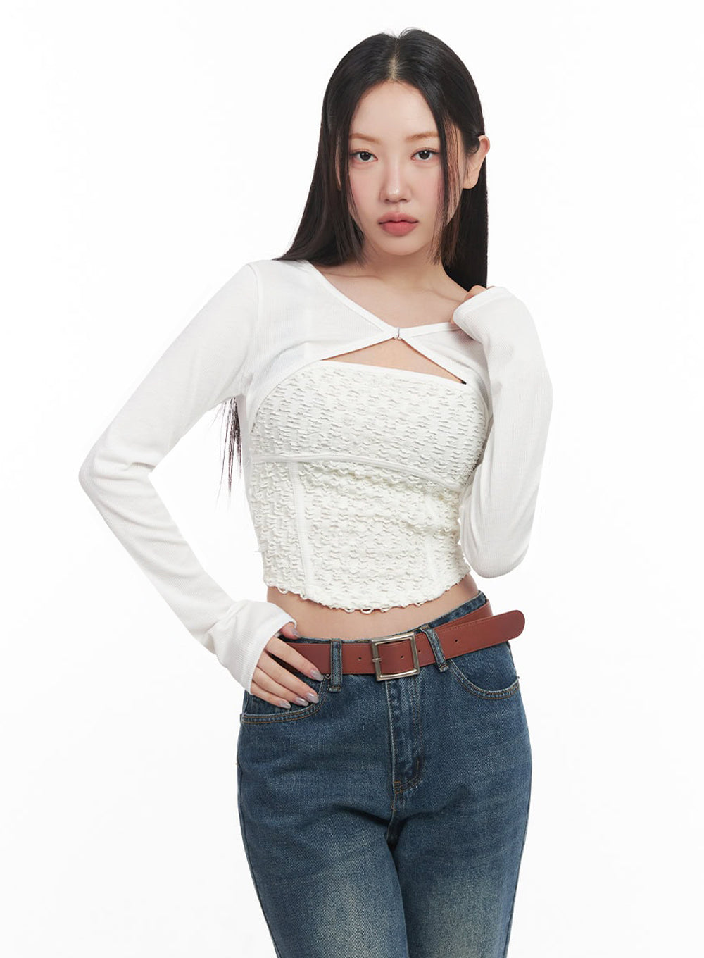 Buckle Bolero Cardigan IM525