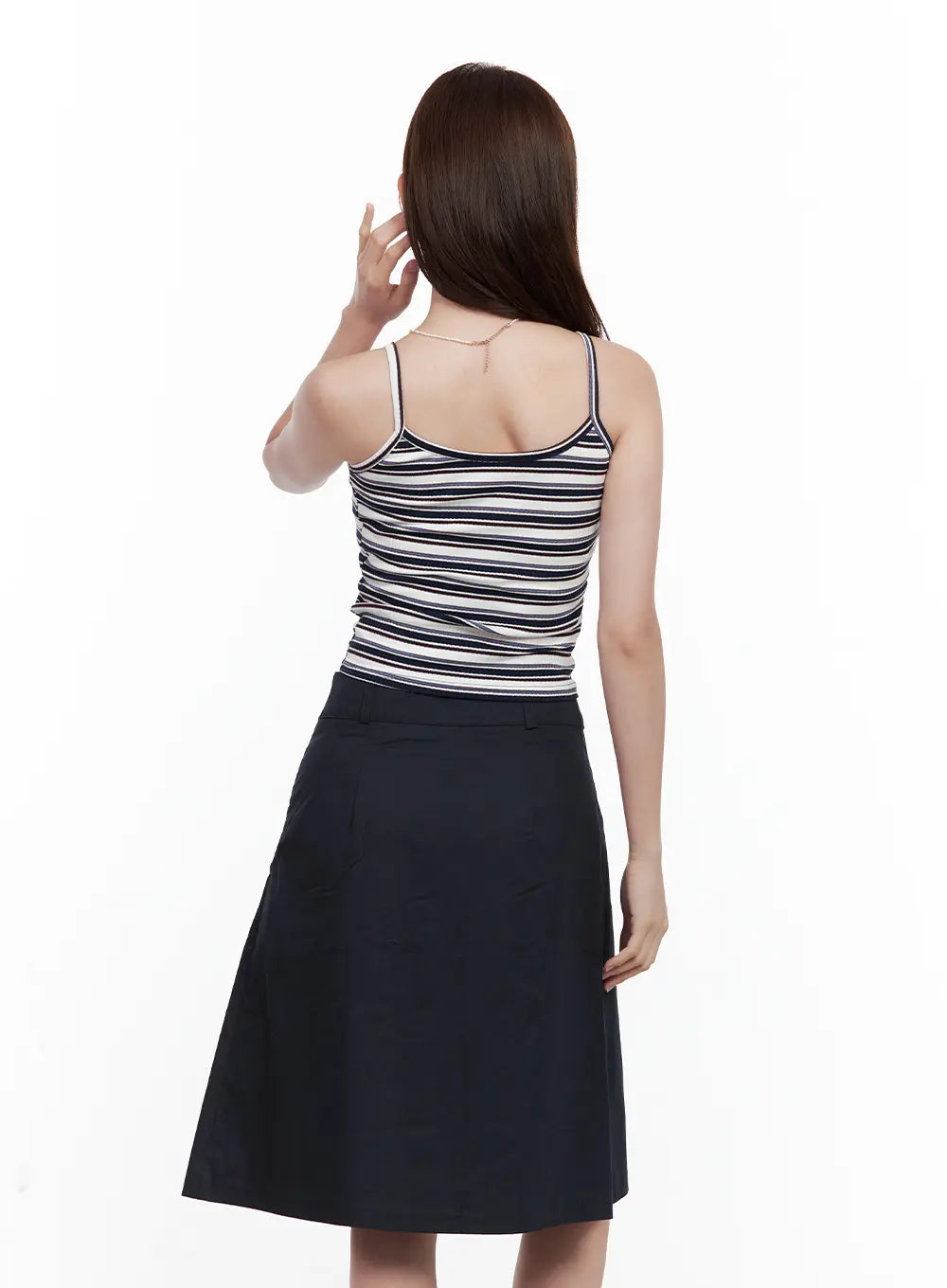 Multi-Colored Striped Ribbed Tank CL502
