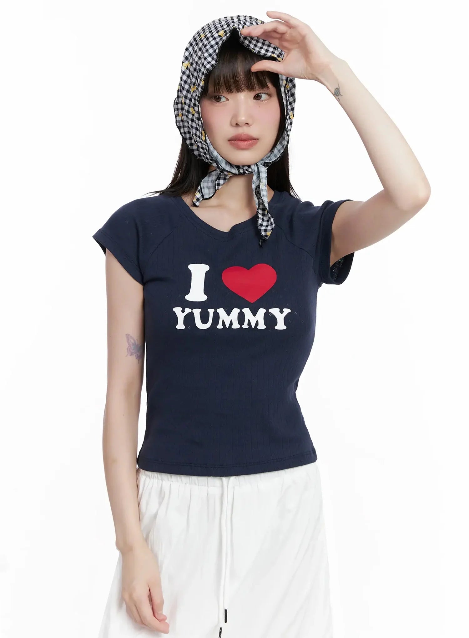 Gingham Ribbon Hair Scarf IL528