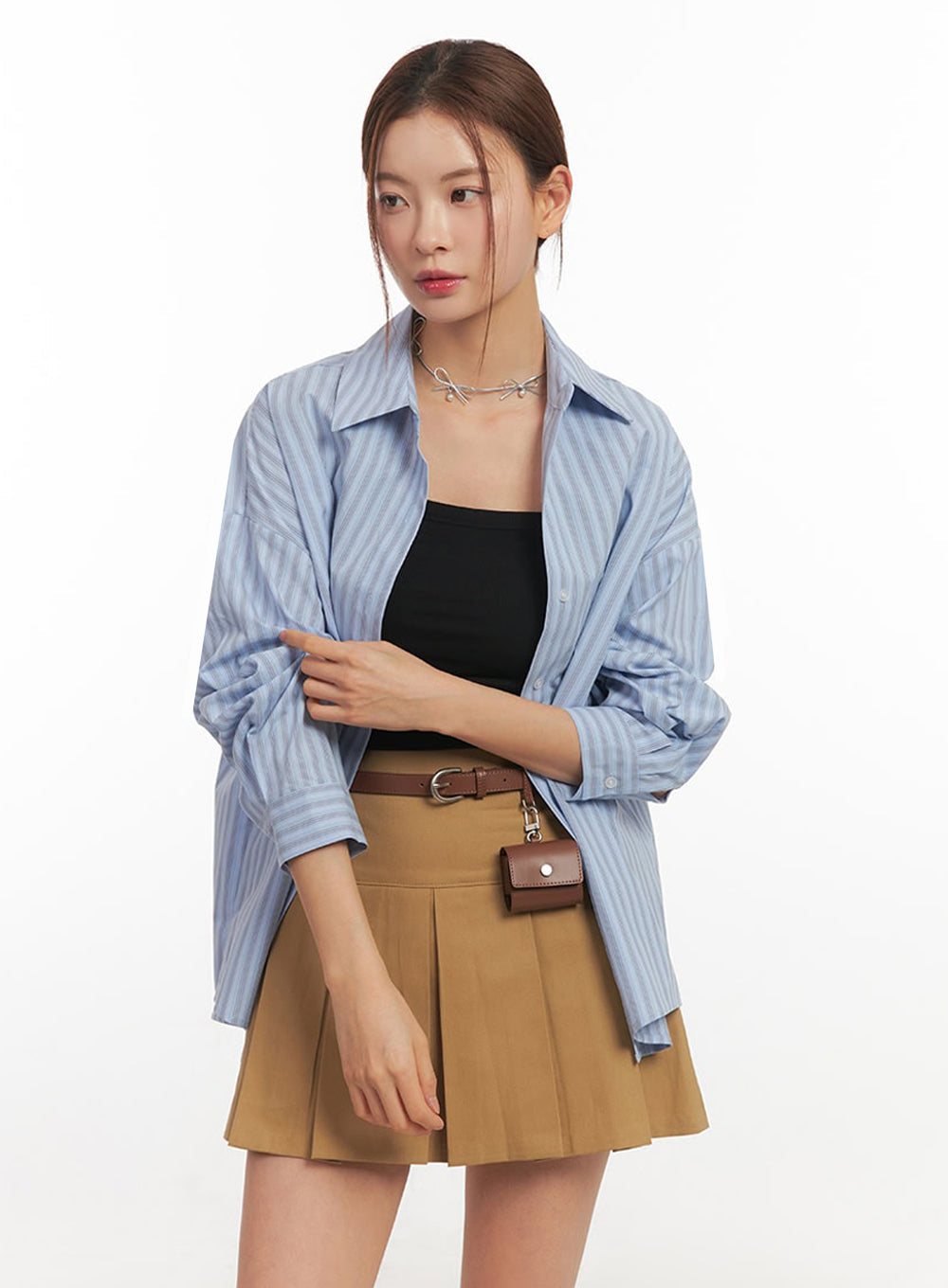 Faux Leather Belt with Pouch IM513