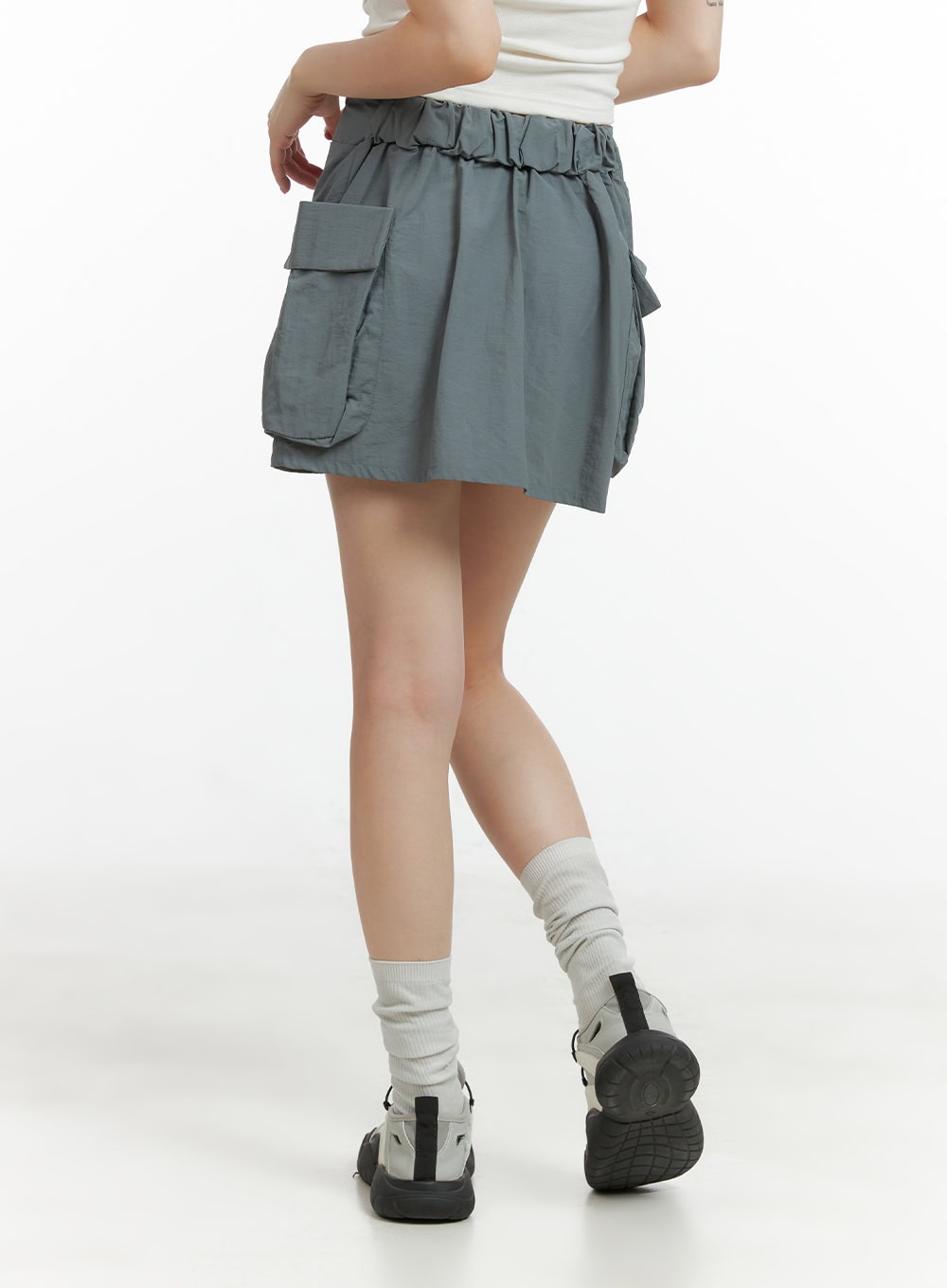 Unbalanced Cargo Mini Skirt CL403