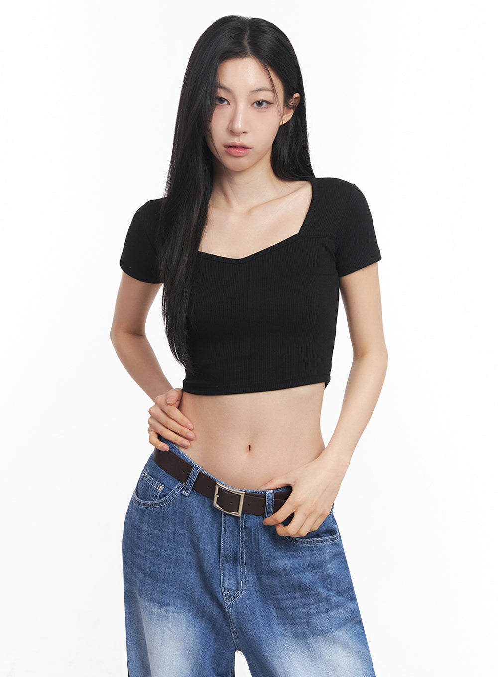Heart-Neck Crop Top IY516