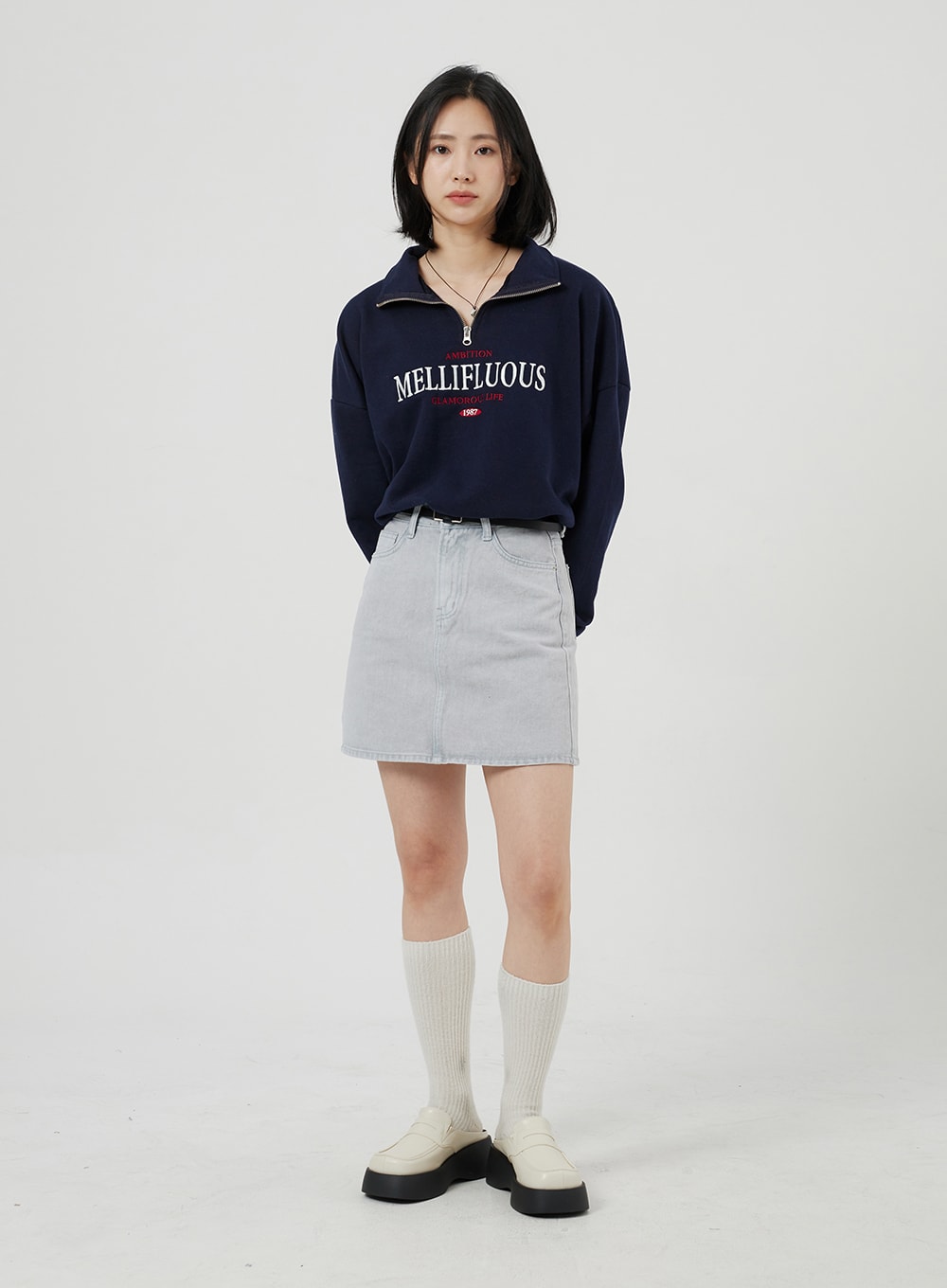 Oversized Half Zip-Up OF316