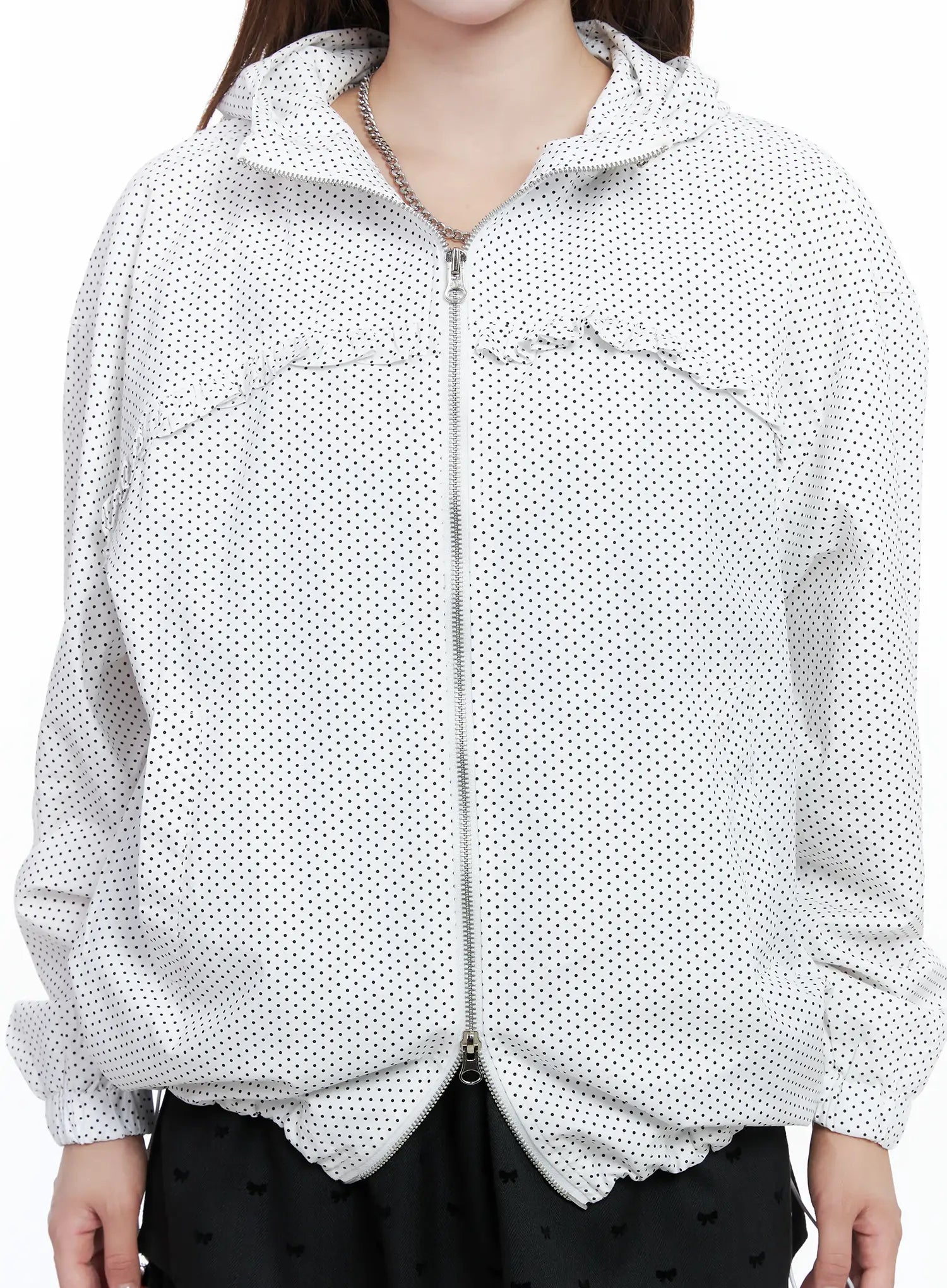 Polka-Dot Hooded Windbreaker CS501