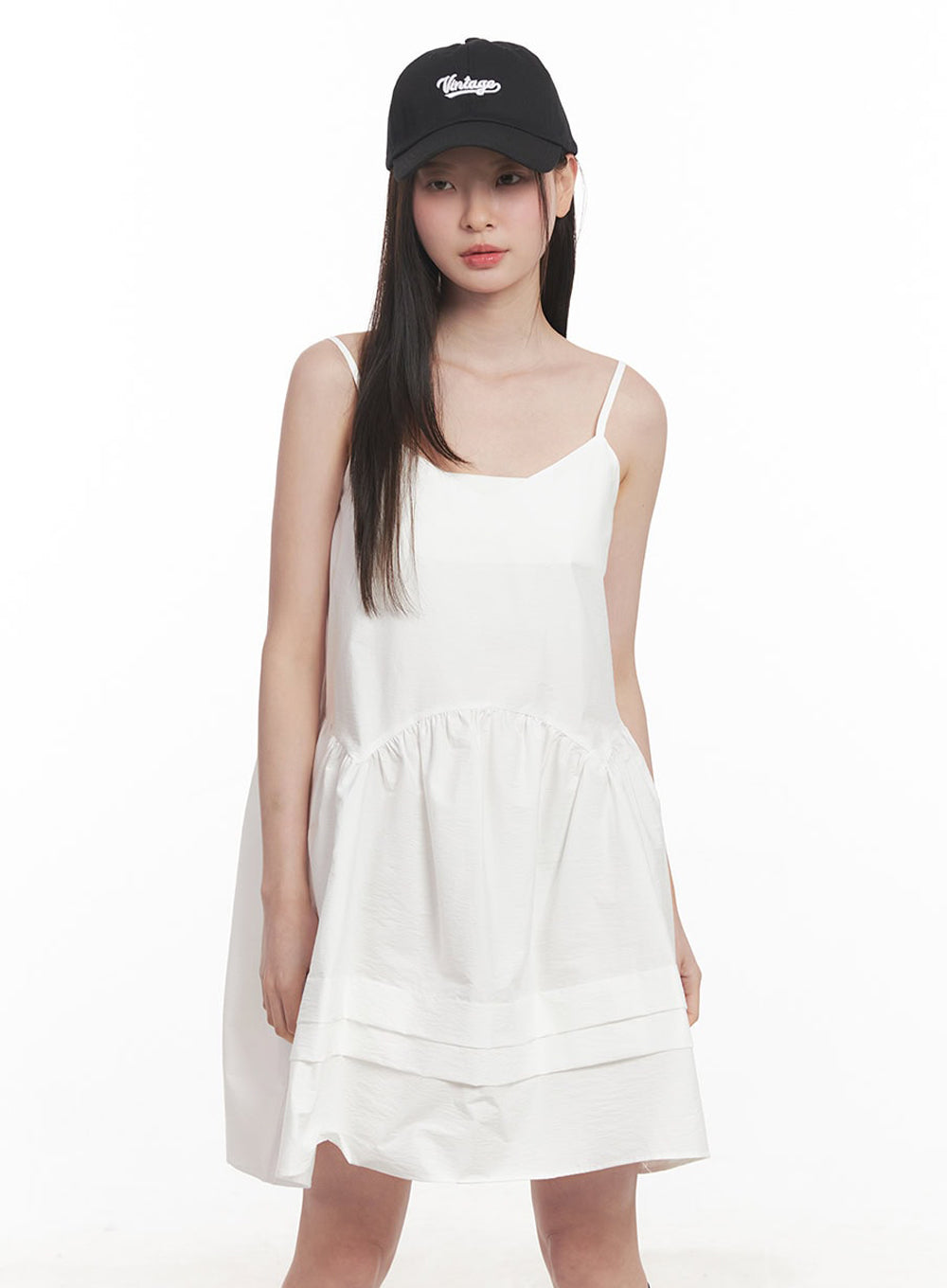 Flare V-Neck Cami Mini Dress IY509