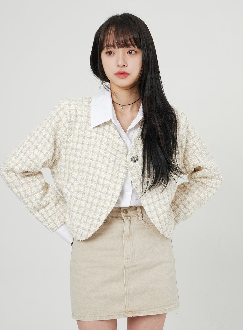 High Waist Cotton Skort OF328