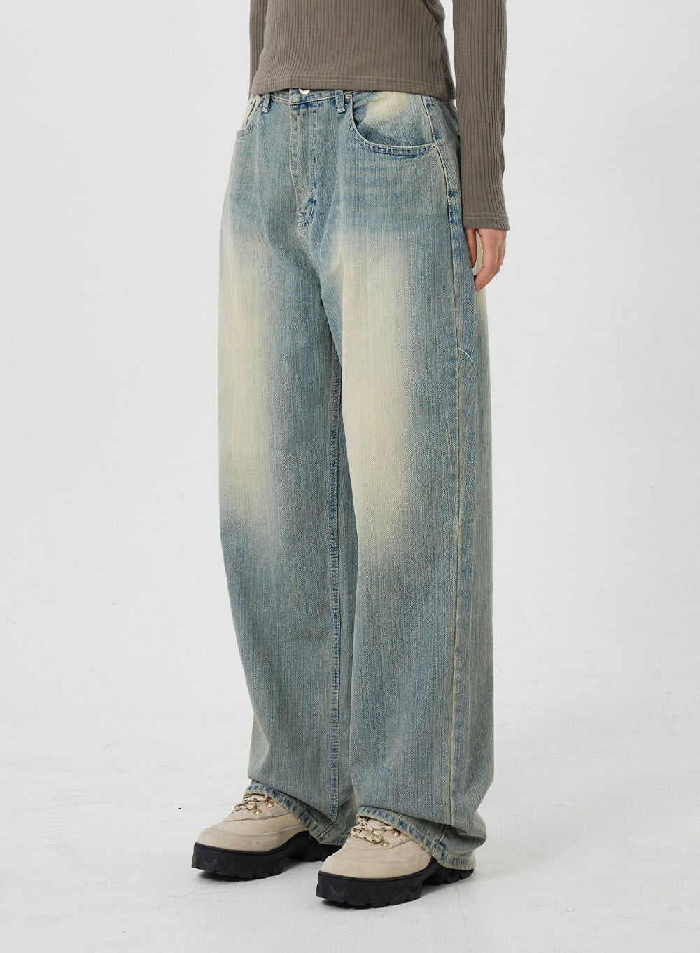 Light Wash Baggy Jeans CF323