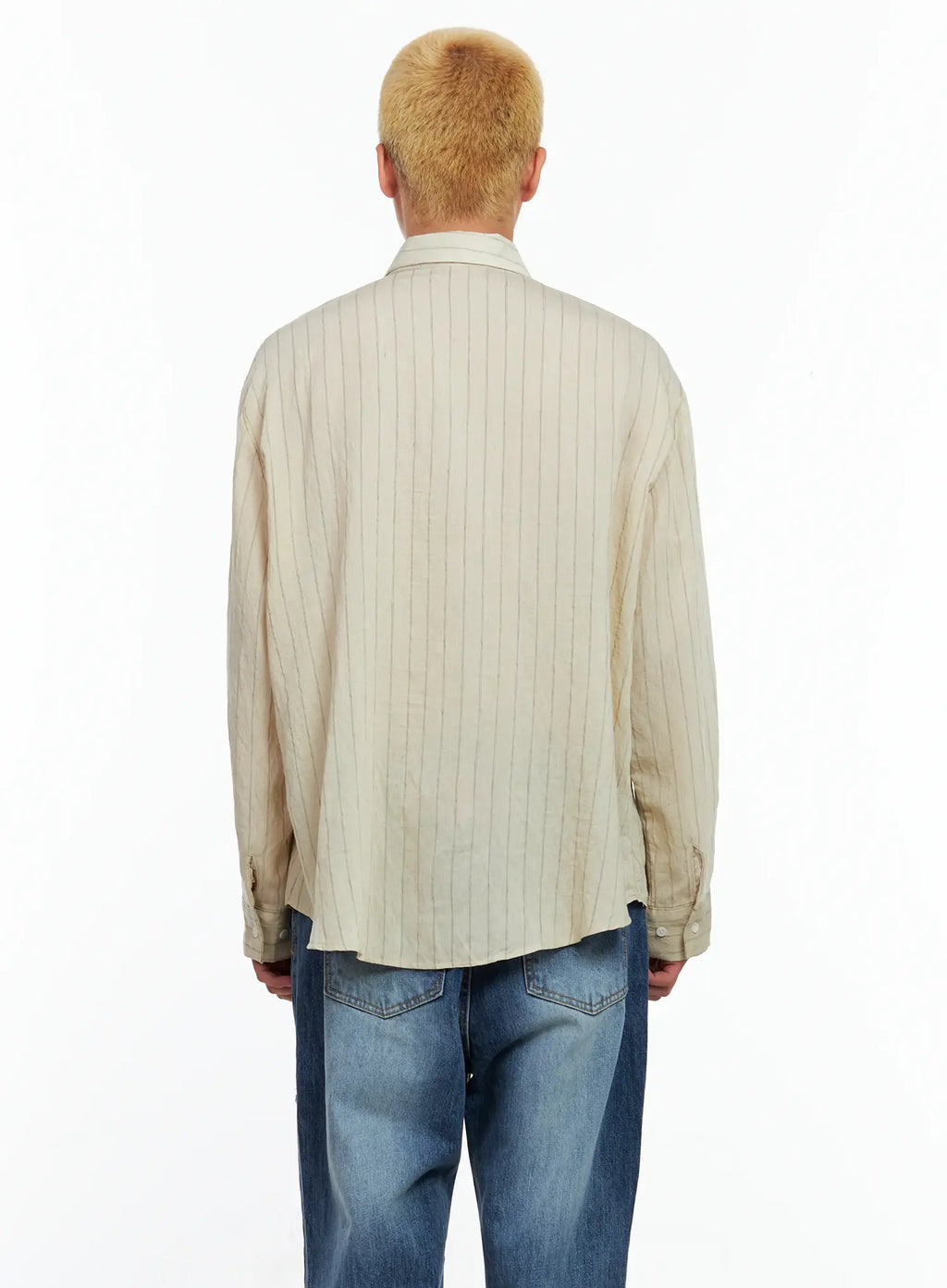 Men's Linen Button-Up Shirt IL514