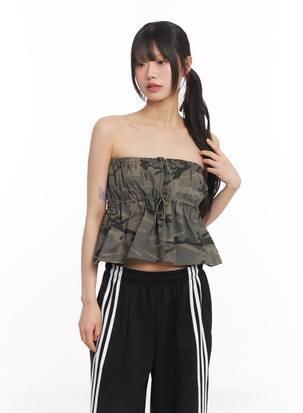 Camo Flare Tube Top CA522